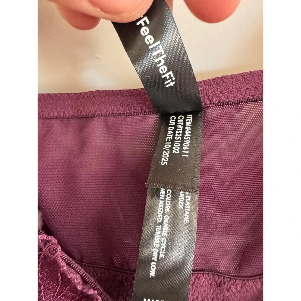 Torrid burgundy purple lace bralette size 2 (2x or 18/20)